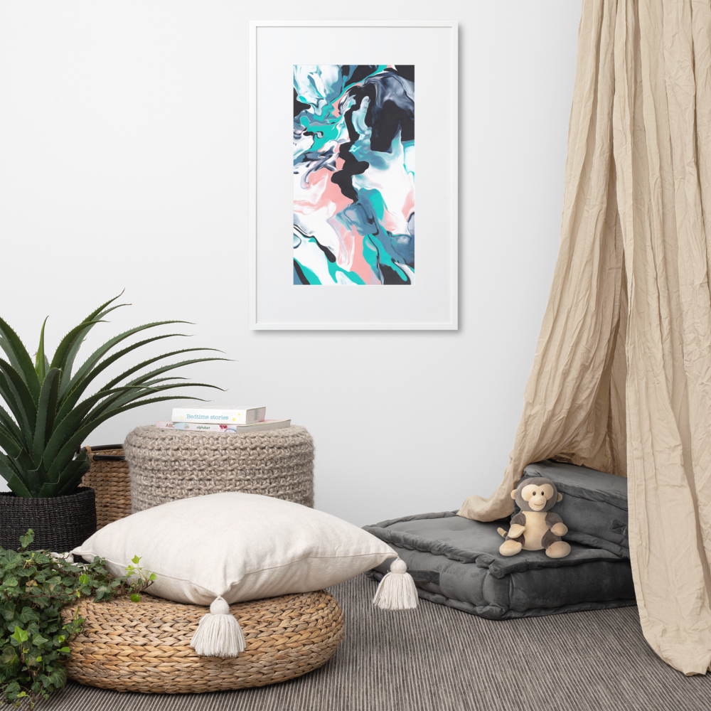 Cascades Print - White Frame