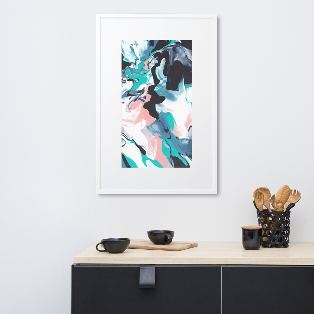 Cascades Print - White Frame