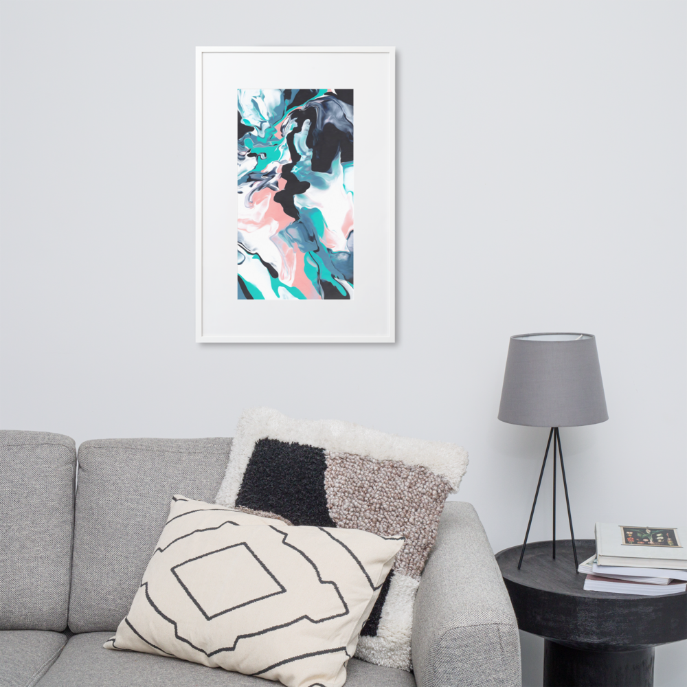 Cascades Print - White Frame