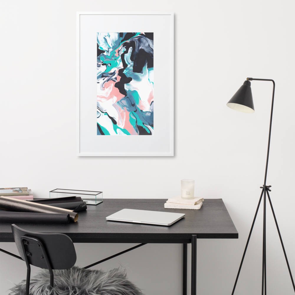 Cascades Print - White Frame
