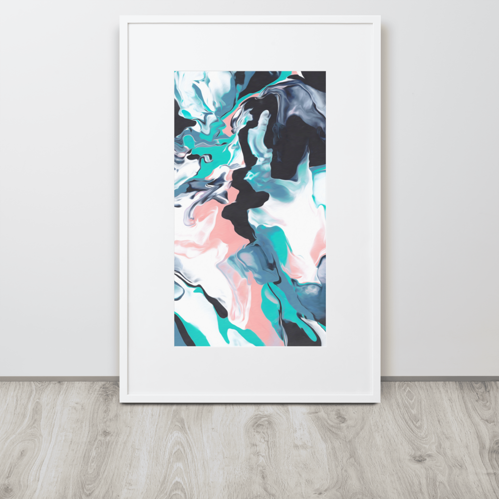 Cascades Print - White Frame