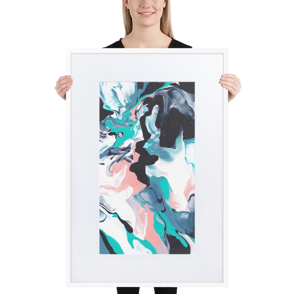 Cascades Print - White Frame